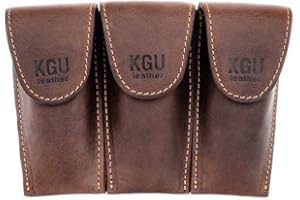 Trompete Tasche Triple kgubrass Leder Crazy Horse braun. Handgefertigt TRIPLE Vintage Brown with orange thread