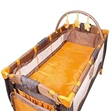Infantastic Kinderbett (Farbwahl) Klappbett Babybett Laufstall Reisebett Babyreisebett Inkl. Matratze + Zubehör - 5