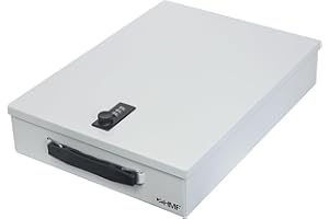 HMF 1413-07 Cassetta per documenti con serratura a combinazione | DIN A4 | Grigio chiaro