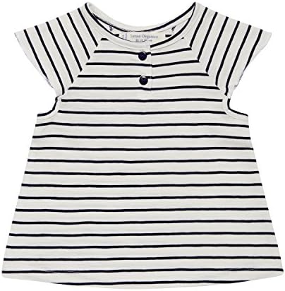 Sense Organics Baby Girls' Lulu Butterfly T-Shirt, Mehrfarbig (Nautical Navy Stripes 192004), 9-12 Months