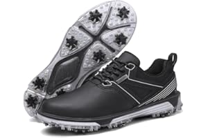 ANGUGU Men's Golf Shoes Waterproof Classic Professional Training Sneakers Non-Slip Outdoor Walking Footwears Gifts to Male Father