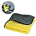 Produktbild 45 x 38 cm Microfaser Trockentuch, HOUSON Mikrofasertücher Auto Für Politur Wäsche Reinigung Trocknen Ohne Kratzer Von Autoscar Mikrofaser Tücher Putztücher Waschen Trocken Möbel Car Microfiber Microfibre Tuch zur professionellen Autopflege