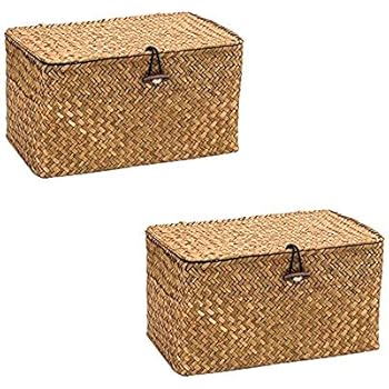ARPAN Aufbewahrungskorb mit Deckel, Natur-Papier, Größe XL: Amazon.de