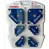Wonder Manyetik Kaynak Tutucu, 6 Par&ccedil;a Set, 11,33 Kg / 4,53 Kg Kapasiteli, Mavi