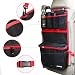 Aomaso Car Back Seat Organizer Cooler Multi-Pocket Travel Storage Bag(Heat-Preservation) Storage Pockets and Mesh pockets Black and Rouge