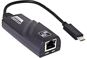 BAUDCOM Adattatore di rete Ethernet, adattatore da USB a RJ45 Lan cablato per Ultrabook, Chromebook, Laptop, Desktop, Plug and Play Type-c a 100 Mbps, compatibile con MacBook Steam Deck, Switch, Windows