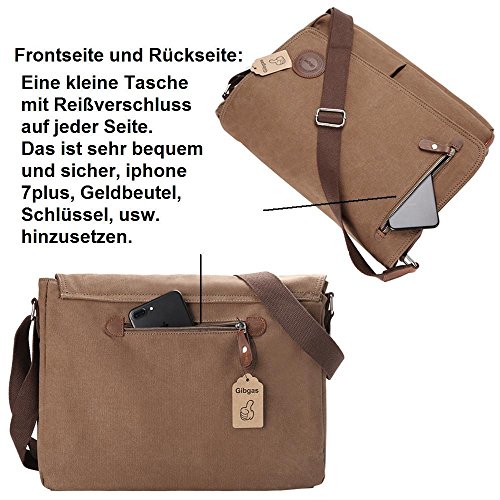 Umh  ngetaschen Herren Notebooktasche 15 6 Zoll Buissnes Taschen Laptoptasche f  r 15 6 Zoll Laptop A4 Ordner Arbeit B  ro Uni mit Laptopfach  Braun 