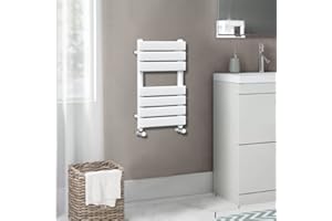 WarmeHaus Scaldasalviette riscaldato a schermo piatto Rad 650 x 400 mm per il bagno Riscaldamento Centrale scaldasalviette Bianco