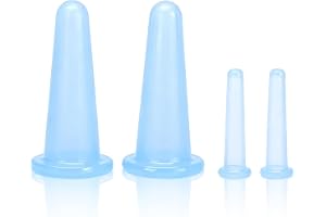 4 st Koppningsterapiset för ansikte, Koppningsvakuumsugmassagekoppar för nackögonhud, frigörande fascia, lymfdränage eller naturlig smärtlindring