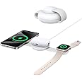 Anker MagSafe Compatible 3-in-1 Wireless Charging Station, Qi2 Certified 15W MagGo Charger, Foldable Travel Wireless Charging Pad for iPhone 16/15/14/13 Series, AirPods, Apple Watch (Not a Power Bank)