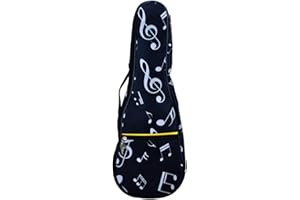 KINGPOINT Ukulele bag 23 Inch Waterproof Durable Padded Case with Adjustable Straps - Black