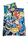 Produktbild JUSTICE LEAGUE DC COMICS Bettwäsche – Bettbezug wendbar 140 x 200 cm + Kopfkissenbezug 63 x 63 cm, Mikrofaser – Öko-Tex – Justice League – Justice League – Superman Flash – Green Lantern – Batman
