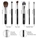 ZaKitane Makeup Brushes,Wooden Handle Professional Goat Hair Pony Hair Makeup Brush Set,Portable Cosmetic Brush,Make Up Brush Kit,6 pcs (Black)