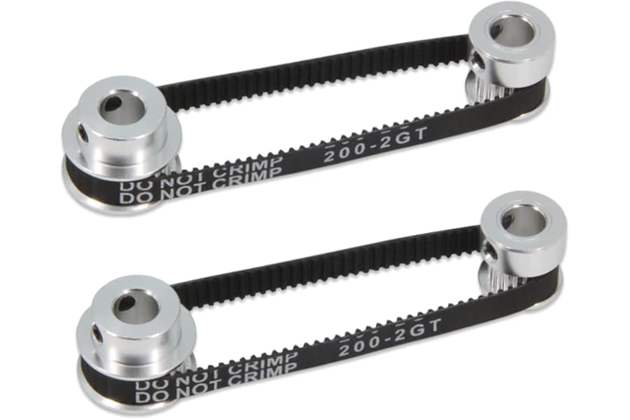 Befenybay 2Kit 2GT Synchronous Wheel 20&30 Teeth 8mm Bore Aluminum Timing Pulley with 2pcs Length 200mm Width 6mm Belt (20-30T-8B-6)