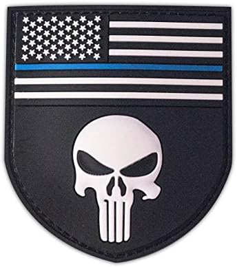 Punisher Shield Patch Seal Team USA PVC Patches Special Force, black