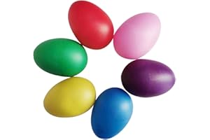 ARTGHJL Eier Maracas Eier Shaker Set, Egg Shakers Rasseleier, Musikinstrument Egg Shaker, Schütteleier für Kinder, Rasseleier Rhythmus aus Kunststoff für Baby Kleinkinder Osterpartygeschenke, 6 Stück