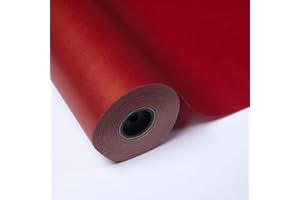 Pakot – Rollo Papel Regalo Kraft Rojo 60 gr – Bobina para Envolver Regalos y Embalajes – 70cm x 50m – Ideal para Manualidades y Tiendas