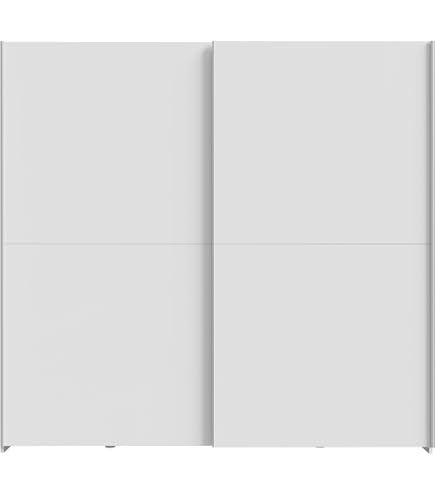 Armadio Scorrevole ABIKSMEBLE Verona 2: 100 Cm Con Specchio - Bianco E Nero