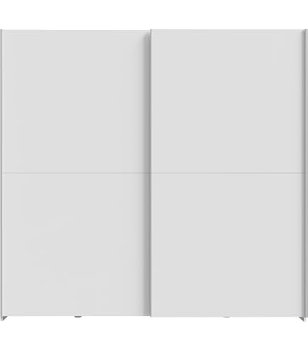Armadio Scorrevole ABIKSMEBLE Verona 2: 100 Cm Con Specchio - Bianco E Nero