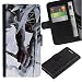 Produktbild LASTONE PHONE CASE / Luxus Leder Brieftasche Hülle Kartenhalter Flip Schutz Etui für Sony Xperia Z1 Compact D5503 / linkin park the hunting party