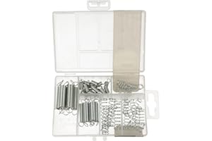 Masidef member of the würth group CC290004 Molle Trazione e Compressione, Acciaio Zincato, Misure Assortite, Set da 52 Pezzi, Grigio