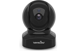 wansview CCTV Camera, 2K WiFi Baby Monitor Camera with Night Vision and APP, Real-time Alert, 2-Way Audio, Pan/Tilt, TF Card Storage, Works with Alexa Q5 Black