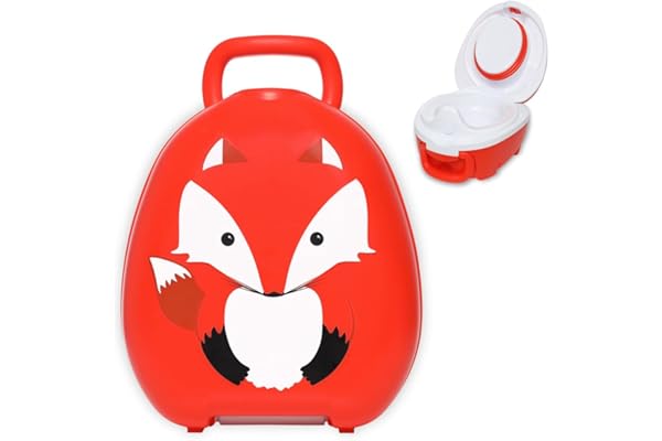 My Carry Potty - Pot de Voyage Renard - Meilleur Siège de Toilette Portable pour les Tout-Petits et les Enfants à Emporter Partout