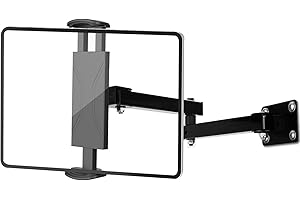 Hapivida Tablet Wall Mount Holder, 360° Rotation Phone Holder Arm Bracket Adjustable 10-45 cm Extendable Aluminum Tablet Holder for iPad Mini/Air/Pro/Kindle/Switch, 4-13" Phones and Tablets