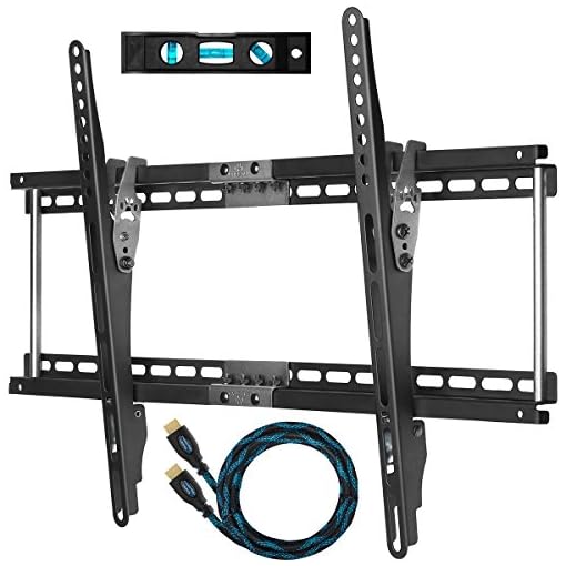 Cheetah-Mounts-APTMM2B-TV-Supporto-da-parete-inclinabile-per-TV-32-65-pollici-LED-LCD-schermo-piatto-VESA-max-600-X-400-e-75-kg-Cavo-HDMI-con-Ethernet-3-m-Magnetico-3-assi-livella-a-bolla