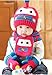 Unique Winter Baby Hats/Caps Scarf & Gloves Useful Cute Woolen Baby Set Fushcia