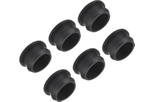 TOP-VIGOR 6Stk Silikon Einrastende Lochstopfen – 21mm Durchmesser – Gummi Panel Abdeckkappen Rund – wasserdichte Dichtungsstopfen Für Küche, Badezimmer, Garagen – Schwarz