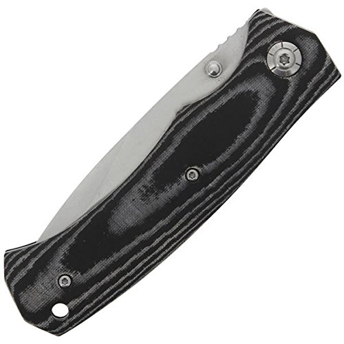 G8DS® Taschenmesser Einhandmesser satiniert „Black-White Satin“ schwarz-weißem Micarta Griff - 2