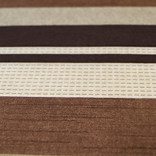 Just Contempo Stripe Eyelet Lined Curtains, Brown, 90x72 inches