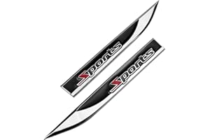 XHULIWQ Autocollants d'emblème d'insigne en métal d'autocollant latéral d'aile de Voiture, pour Les Sports