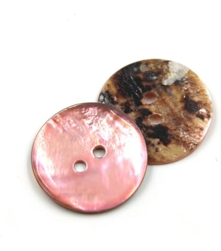 Bottoni Naturali A Conchiglia 10 Pezzi - Decorazione Vintage Per Abbigliamento - Foto 7