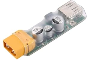 ICQUANZX XT60 zu USB Schnellladekonverter Unterstützung 3S-6S Lipo Batterie, 10,5V-32V Eingang, 3V-20V Ausgang, 45W Maximaler Schnellladeadapter für RC Racing Drone