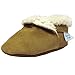 Soft suede baby slippers for boys or girls by Dotty Fish with Suede Soles. Tan 3-4 Years