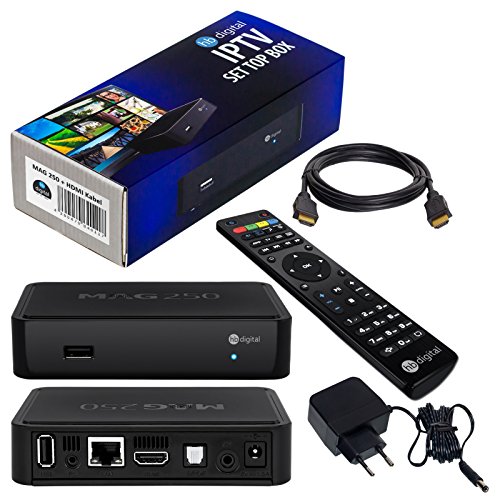 MAG 250 Original IPTV SET TOP BOX Multimedia Player Internet TV IP Receiver + HB Digital HDMI Kabel