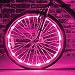 Produktbild Fahrrad Licht 20 Led Fahrradreifen Beleuchtung Reifen Rad Licht Lampe Felgenlicht, 2 Optionen vom Lichtmodus für 1 Rad PINK
