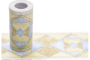 RAILONCH 10CM x 10M Tapete PVC Bordüre Selbstklebend Wandbordüre Klebefolie Küche Fensterbank Folie Tapeten Badezimmer Dekoration Bordüren (M)