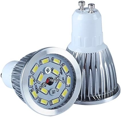 RSN LED 2pcs 7W LED Spotlight Bulb GU10 SMD Cool White 6500k Bright Bulb Sliver Aluminum Energy Saving Indoor Home Bedroom Lamp