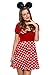 Produktbild neuen Frauen 2 Stück Rot & Weiß Dot Samt Disney Minnie Maus Kostüm Fancy Dress Hen Night Halloween Party Größe M UK 10–12 EU 38–40