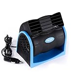 Ventilador Automático de 12V, Mini Ventilador de Refrigeración, Aire Acondicionado Portátil para el Carro del Coche, Ventilador Silencioso para Autos, Velocidad Ajustable, Ideal para Niños Pequeños y