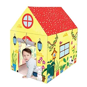 WONDRBOX Play Tent House for Kids 3 Years and Above Water Repellent Big Size Play House for Girls and Boys, Multicolor