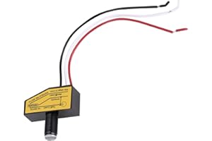 Tbest 12V Photocell Sensor, Daylight Switch, Dusk Till Dawn, IP66 Rated, Wi-Fi Connected, 1-Way, 12V, 2.4kW, Push Button Actuator, Normally Open Contact, Screw In Connector