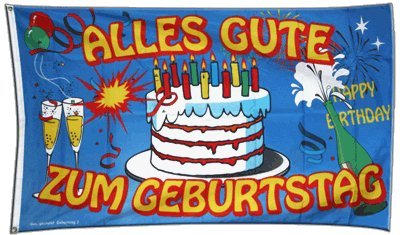 Flagge Geburtstagsflagge Alles Gute zum Geburtstag - 90 x 150 cm