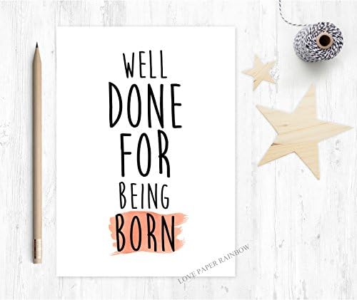 funny birthday card, sarcastic birthday card, well done for being born, boyfriend birthday card, girlfriend birthday card, rude birthday card,