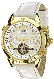  Calvaneo 1583 Herren-Armbanduhr Astonia White Snow Platin Analog Automatik Leder weiß 106302