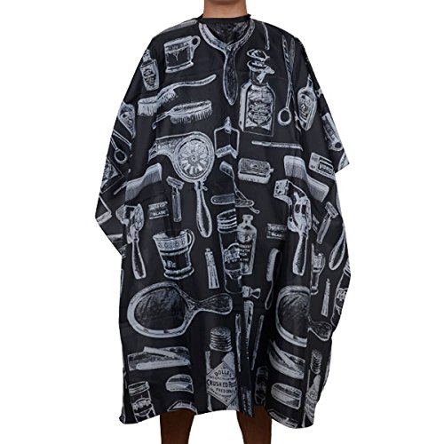 Black Pro Salon Hairdressing Hairdresser Hair Cutting Gown Barber Cape Cloth