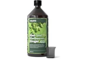 Kiwiri Fertilizante para kiwi, 1 litro, abono especial para kiwis y kiwi, plantas de kiwi (Actinidia arguta, kolomikta, deliciosa, chinensis, polygama) – receta directamente del cultivador de kiwi –